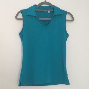 Lady Hagan Blue Sleeveless Golf Polo